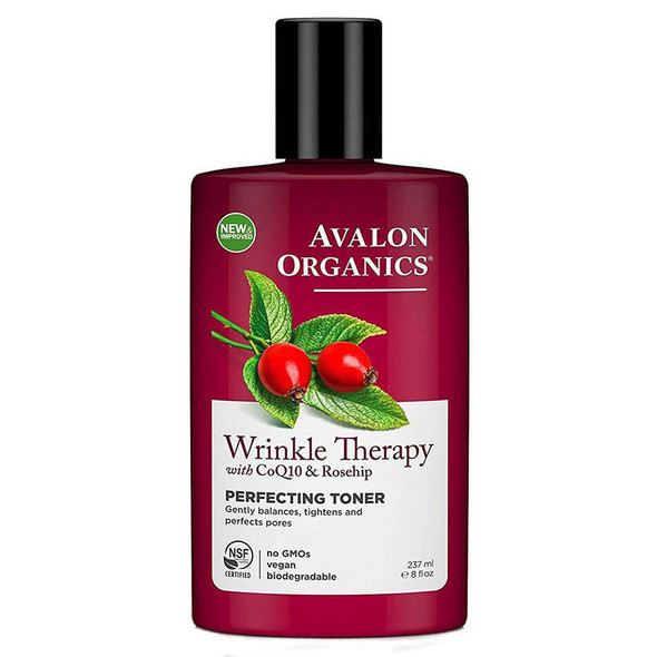  Avalon Organics Wrinkle Therapy With CoQ10 Perfecting Toner 8 Ounces 