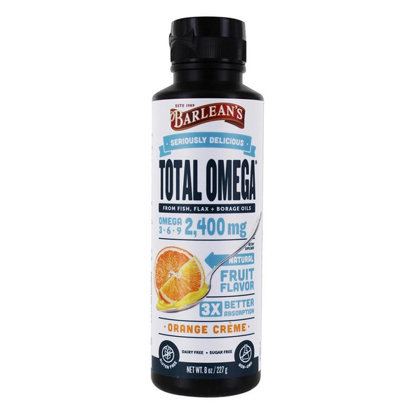  Barlean's Omega Swirl Fish Oil Orange 8 Ounces 