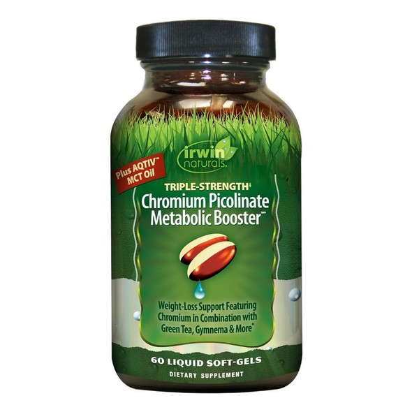  Irwin Naturals Triple Strength Chromium Picolinate 60 Soft-Gels 