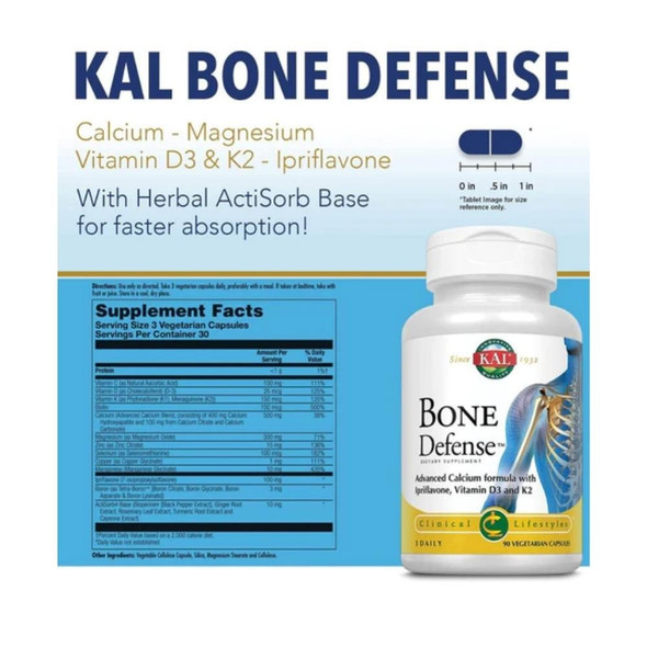Kal KAL Bone Defense 90 Vegetable Capsules 