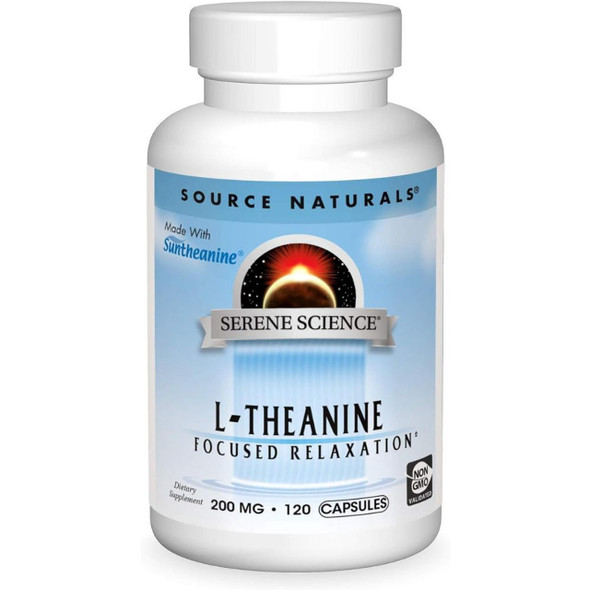  Source Naturals L-Theanine 200mg 120 Capsules 