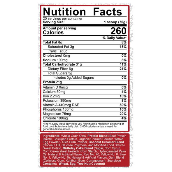 5% Nutrition Real Carbs + Protein 20 Servings 