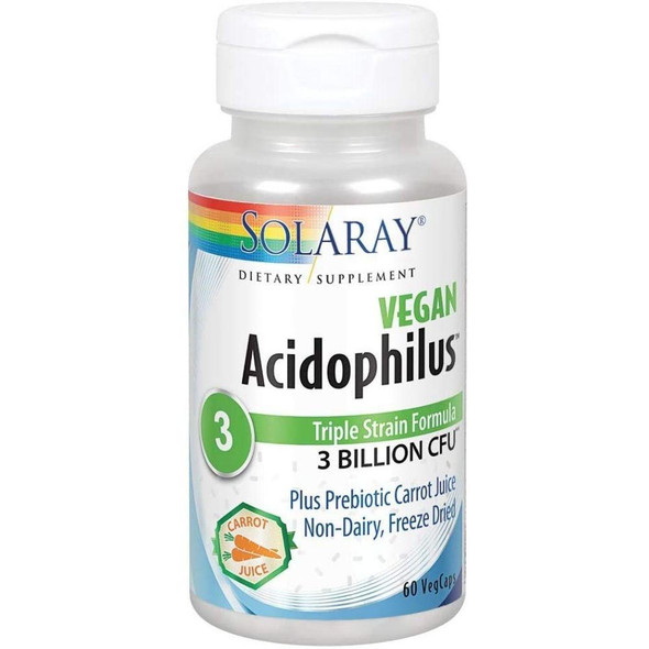  Solaray Acidophilus + Carrot Juice 60 Caps 