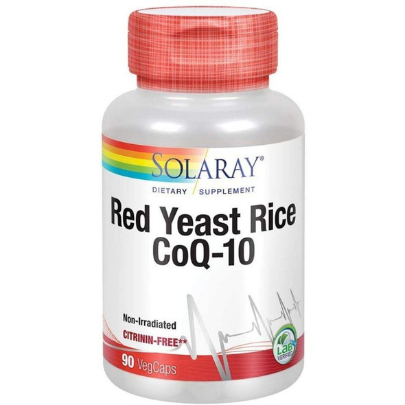  Solaray Red Yeast Rice +CoQ-10 90 Caps 
