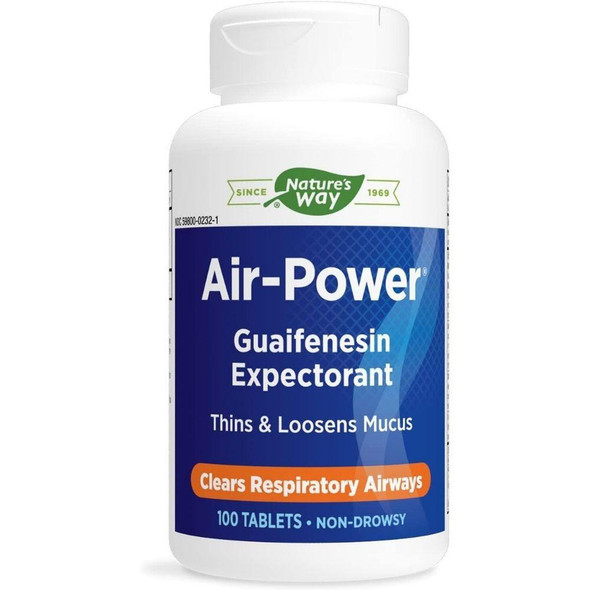  Nature's Way Air Power Expectorant 100 Tablets (Previously Enzymatic Therapy) 