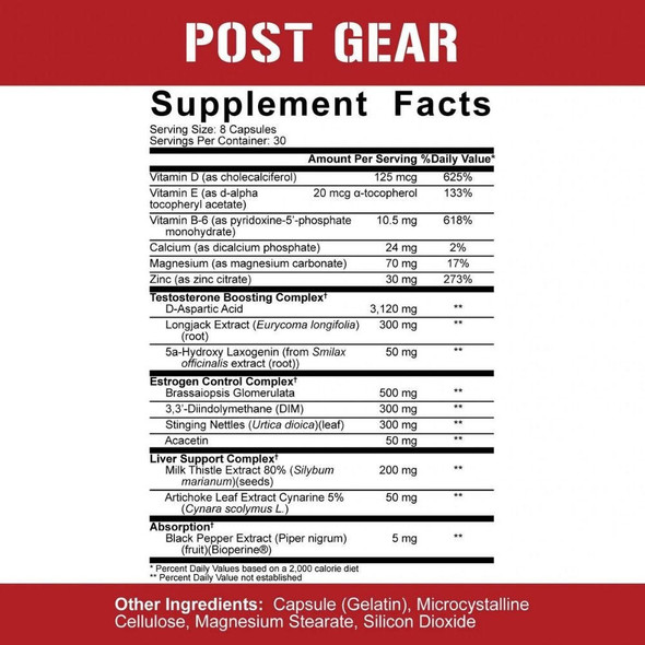  5% Nutrition Post Gear 240 Capsules 
