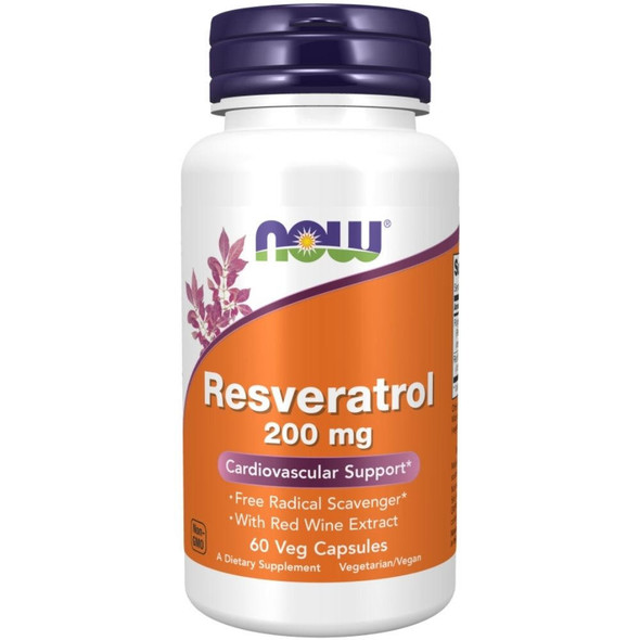 Now Foods Resveratrol 200mg 60 Veg Capsules 