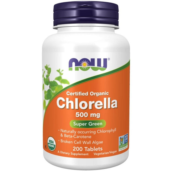  Now Foods Organic Chlorella 500mg 200 Tablets 