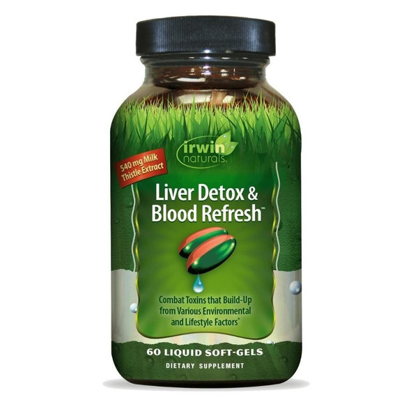  Irwin Naturals Liver Detox & Blood Refresh 60 Liquid Softgels 