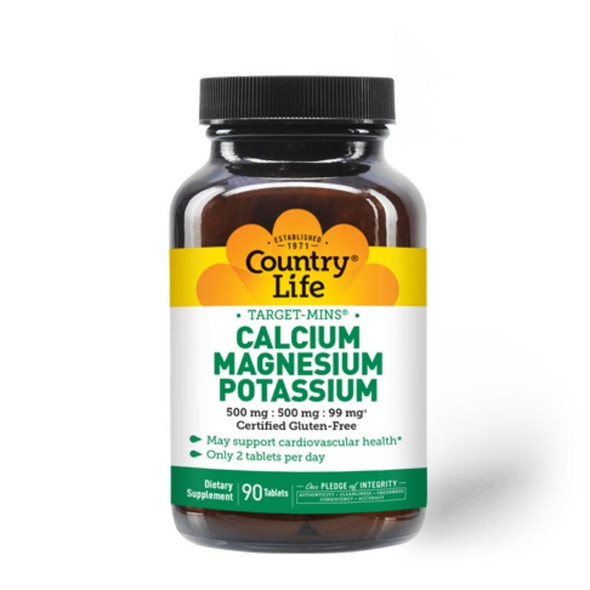  Country Life Calcium Magnesium Potassium 500mg 90 Tablets 