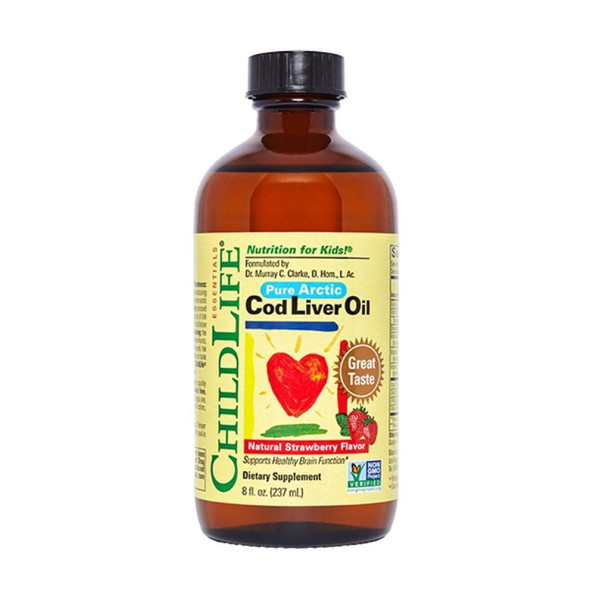 Childlife ChildLife Cod Liver Oil Strawberry Flavored 8 oz. 