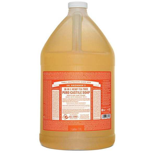  Dr. Bronner's Dr. Bronner's Pure Castille Liquid Soap Tea Tree 1 Gallon 