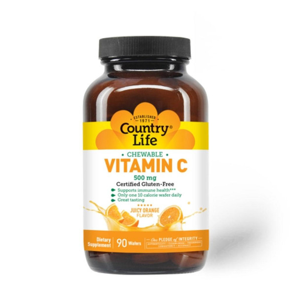  Country Life Vitamin C 90 Wafers 