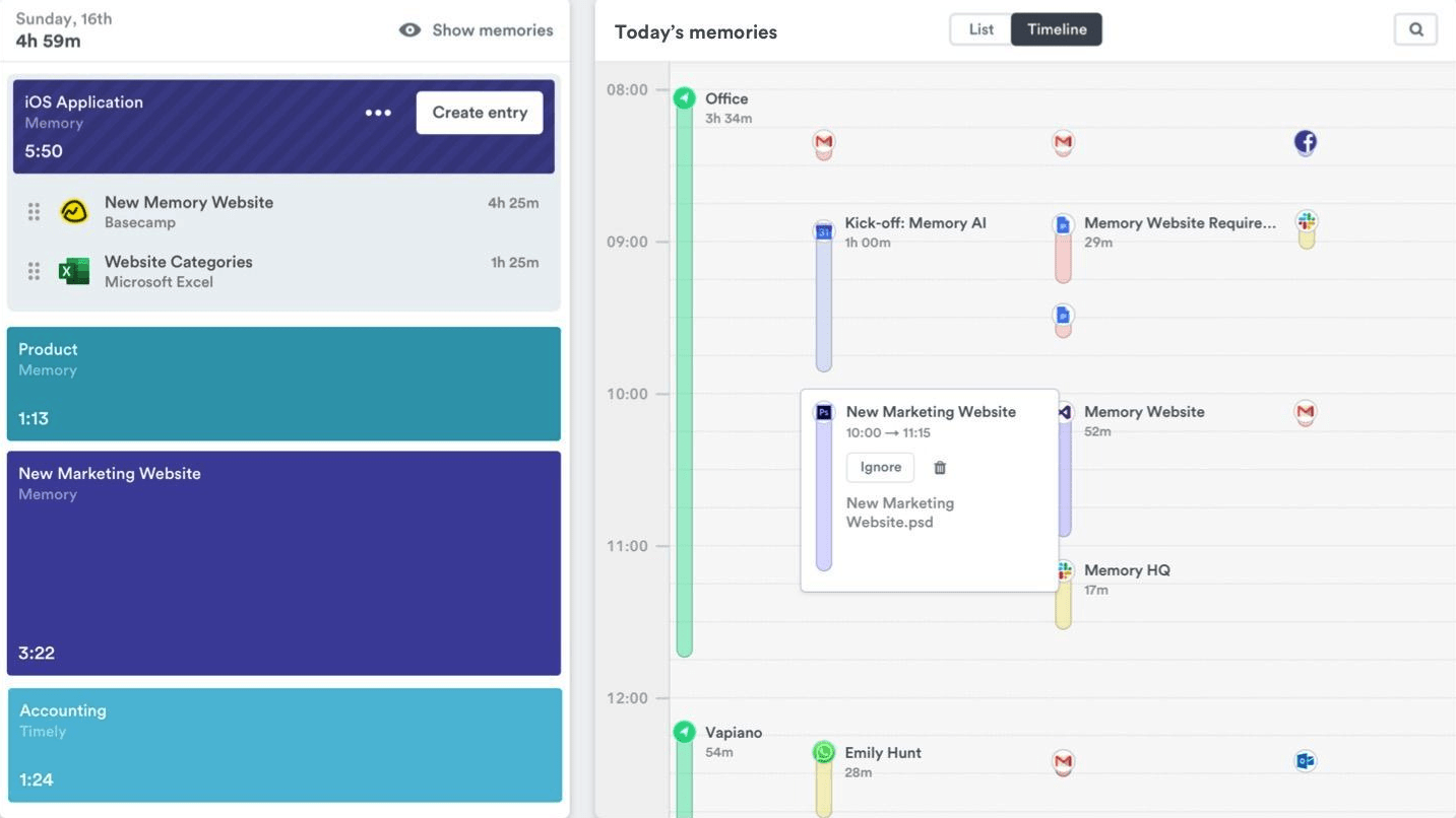 Memory feature in Timely