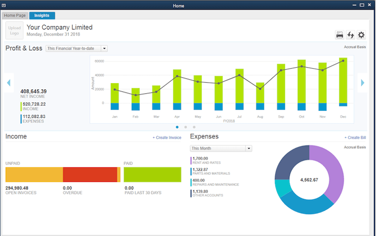 Quickbooks budgeting software