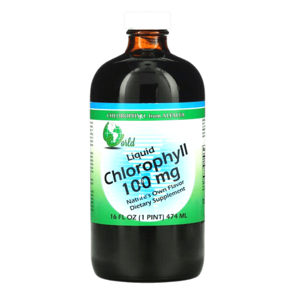  World Organic Liquid Chlorophyll 100mg 16 oz. 